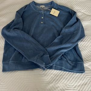 *NWT* Donni Terry Henley Sweatshirt